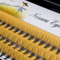 HKM-845395 Imitation Mink Hair Grafted False Eyelashes - 60 Pieces, Black, Size Range: 6-14mm