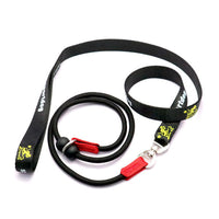 HKM-621267 Durable Nylon Pet Training Rope with Hand Holding Loop - 1.5m x 2cm, Black or Red