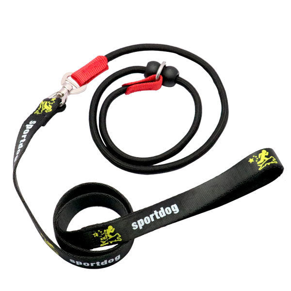 HKM-621267 Durable Nylon Pet Training Rope with Hand Holding Loop - 1.5m x 2cm, Black or Red