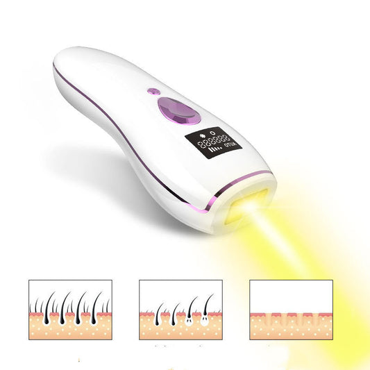 HKM-838163 Laser Hair Removal Device for Women, Whole Body and Facial Use, Electric Model G998 in White, ABS Material