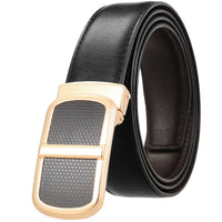 HKM-130579 Smooth Buckle Two-Layer Leather Belt - Elegant and Durable Accessory