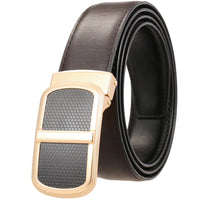 HKM-130579 Smooth Buckle Two-Layer Leather Belt - Elegant and Durable Accessory