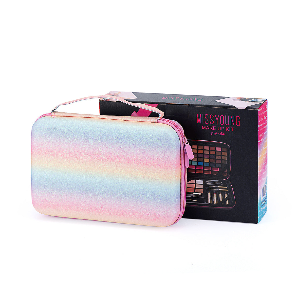HKM-846227 Makeup Essentials Set: Lipstick, Lip Glaze, Eyebrow Pencil, Highlighter & More