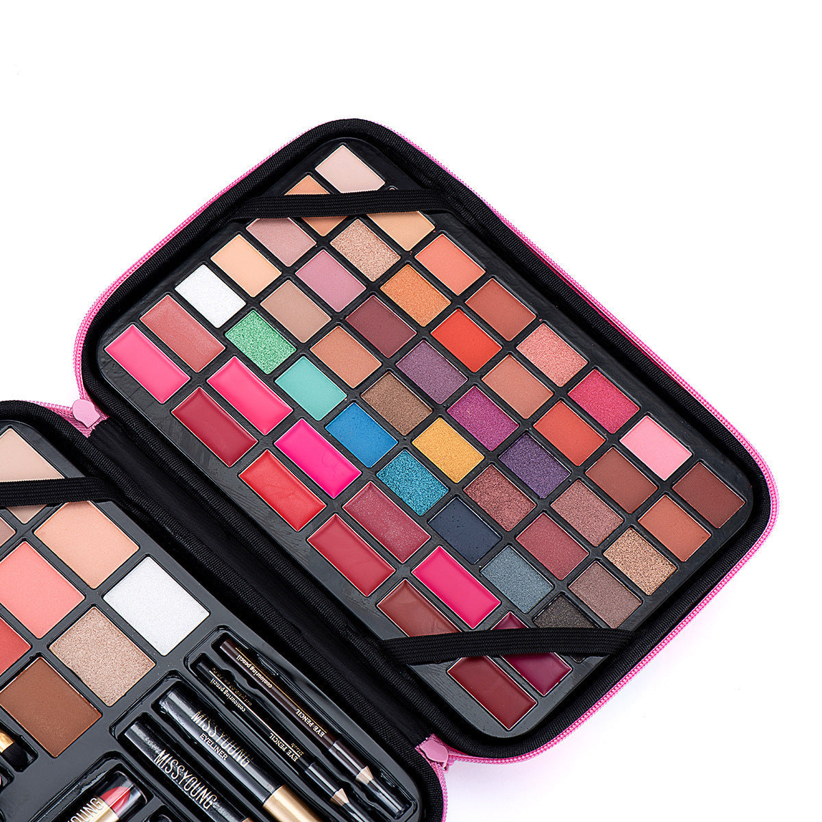HKM-846227 Makeup Essentials Set: Lipstick, Lip Glaze, Eyebrow Pencil, Highlighter & More