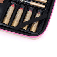 HKM-846227 Makeup Essentials Set: Lipstick, Lip Glaze, Eyebrow Pencil, Highlighter & More