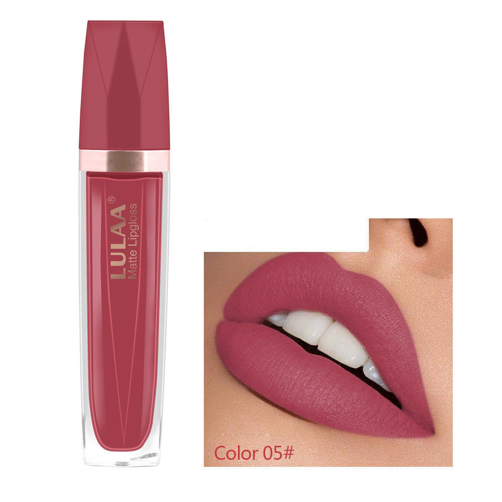 HKM-367379 18 Color Matte Velvet Lipstick - Long-Lasting Lip Gloss with High-Gloss Jelly Finish