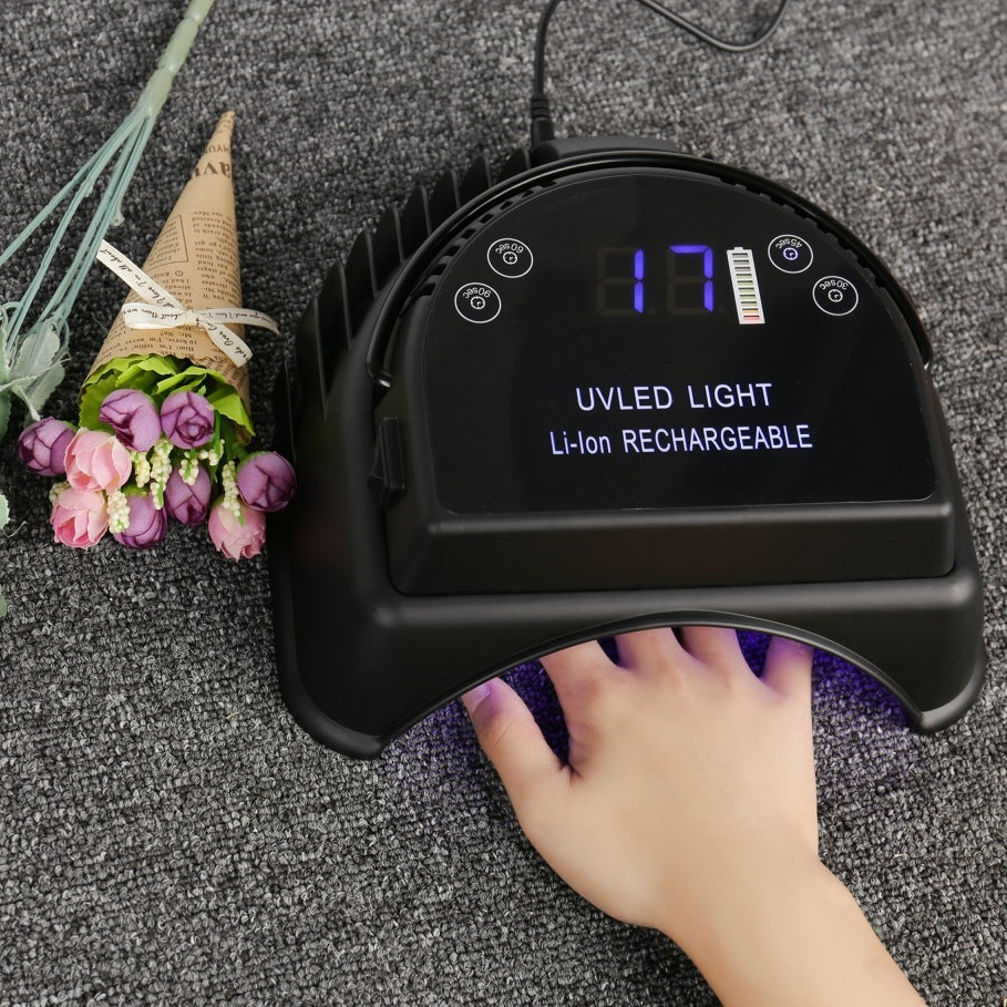 HKM-966931 Rechargeable 64W LED Nail Lamp with Wireless Charging and Intelligent Timing Functions