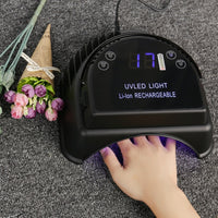 HKM-966931 Rechargeable 64W LED Nail Lamp with Wireless Charging and Intelligent Timing Functions