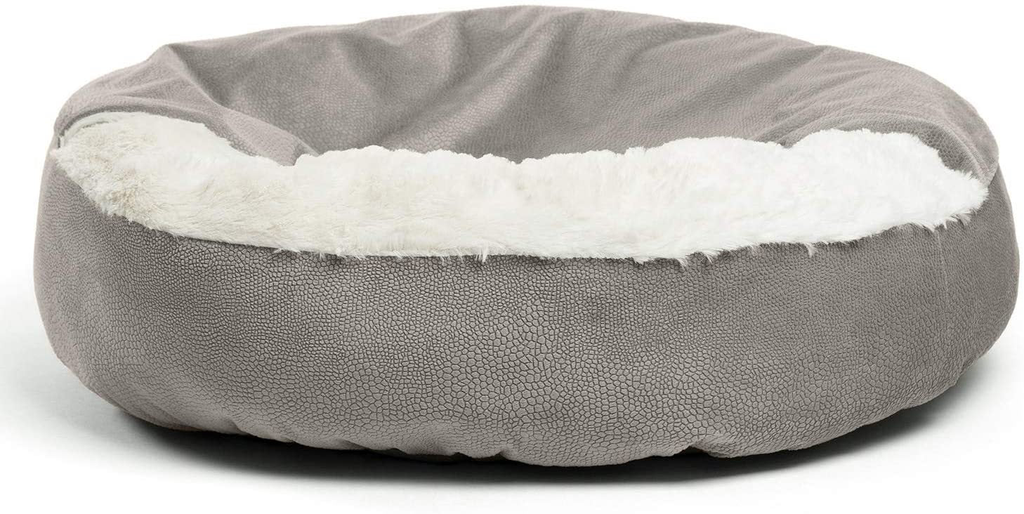 HKM-884371 Classic Suede & Plush Cat and Dog Nest Cover, Machine Washable, 60x60x18cm