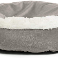 HKM-884371 Classic Suede & Plush Cat and Dog Nest Cover, Machine Washable, 60x60x18cm