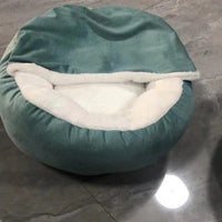 HKM-884371 Classic Suede & Plush Cat and Dog Nest Cover, Machine Washable, 60x60x18cm