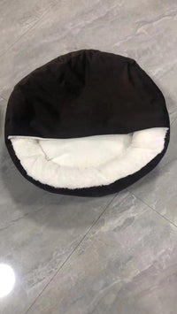 HKM-884371 Classic Suede & Plush Cat and Dog Nest Cover, Machine Washable, 60x60x18cm