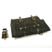 HKM-679891 Large Waterproof Waxed Canvas Vintage Motorcycle Tool Bag