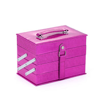 HKM-139987 Cosmetic Set with Eyeshadow Palette, Lipstick, Lip Gloss, and Blush in Pink and Rose Red Shades