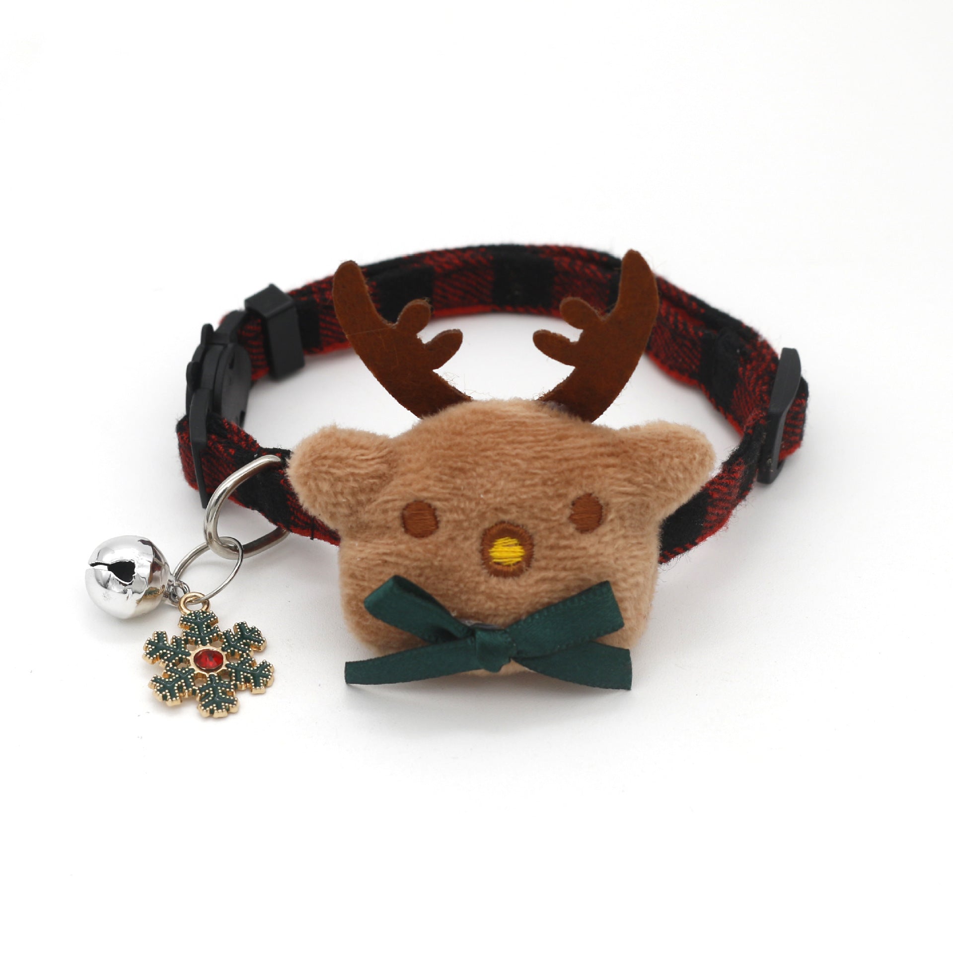 HKM-963283 Plaid Cartoon Bow Collar for Dogs ¨C Cotton, Adjustable 19-32cm for All Seasons