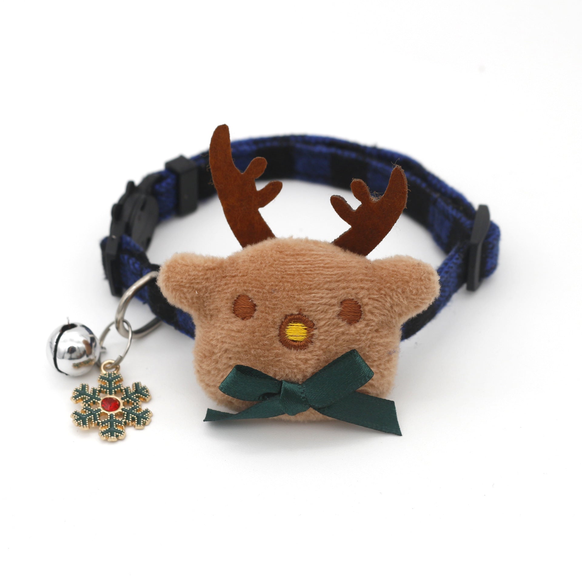 HKM-963283 Plaid Cartoon Bow Collar for Dogs ¨C Cotton, Adjustable 19-32cm for All Seasons