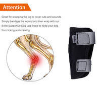 HKM-477395 Dog Recovery Leg Cover - Neoprene Wound Protector for Active Dogs, Sizes S to XL