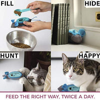 HKM-909907 Interactive Indoor Cat Treat Dispenser with Adjustable Feeder for Mental Stimulation and Natural Hunting Instincts
