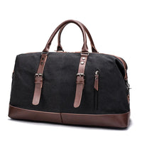 HKM-678291 Men's Vintage Canvas Large Capacity Waterproof Weekender Duffel Bag