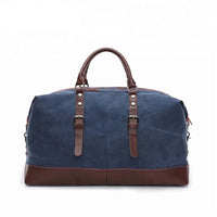 HKM-678291 Men's Vintage Canvas Large Capacity Waterproof Weekender Duffel Bag
