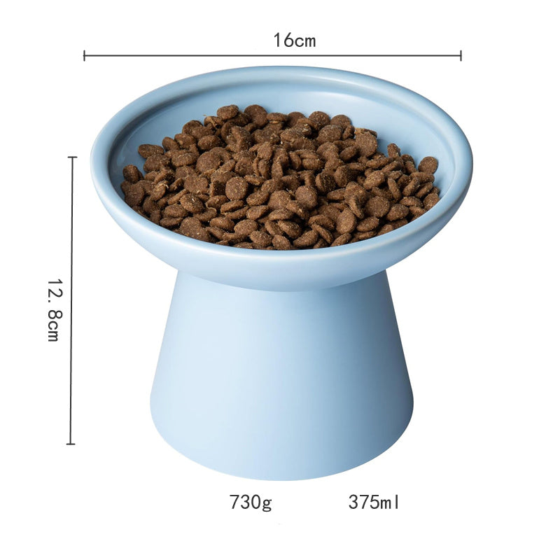 HKM-039827 Elevated Ceramic Cat Food Bowl Set for Comfort and Digestion – Whisker-Friendly Design, Easy to Clean
