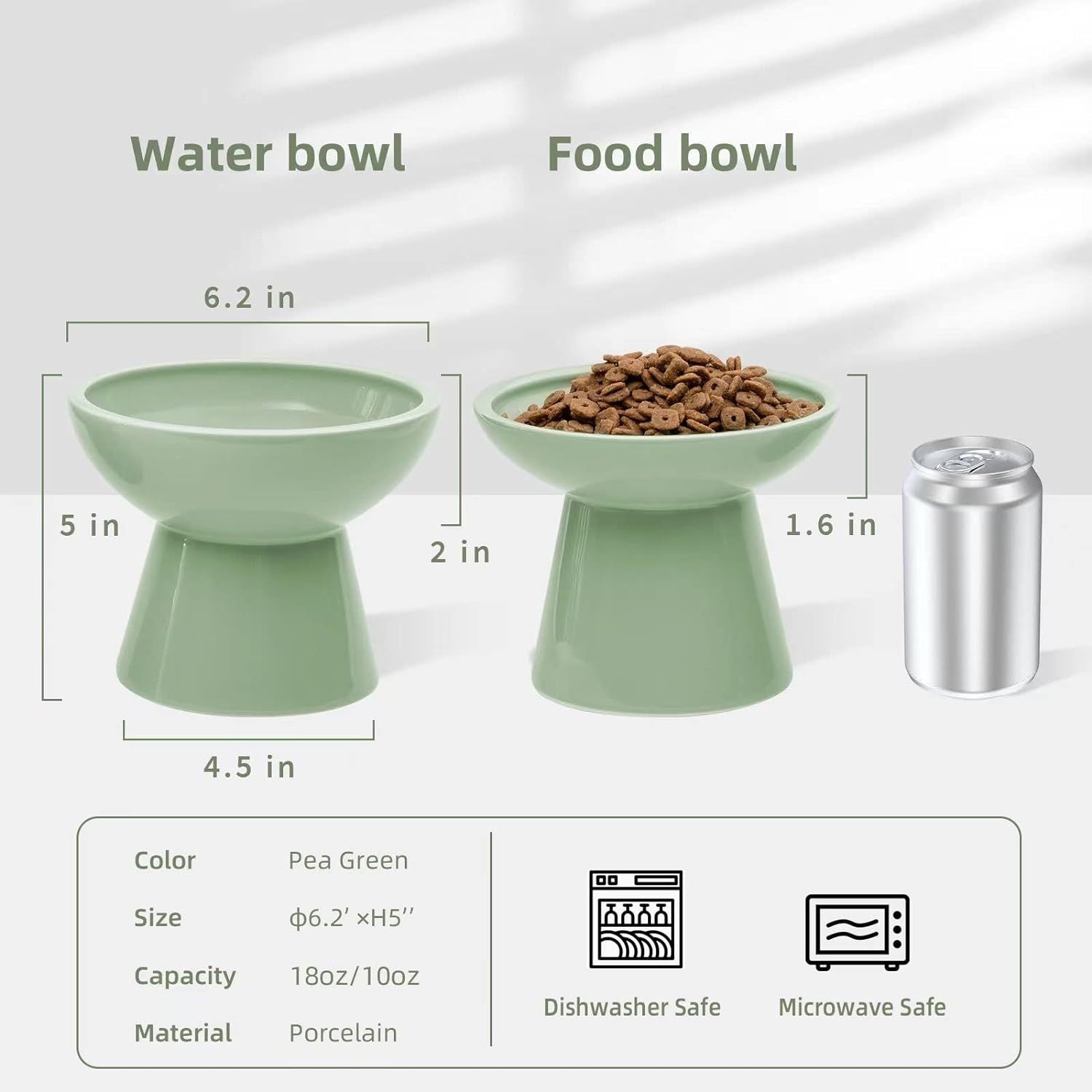 HKM-039827 Elevated Ceramic Cat Food Bowl Set for Comfort and Digestion – Whisker-Friendly Design, Easy to Clean