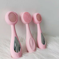HKM-669715 Double Contact Basic Cleansing Jade Tool for Gentle Facial Cleansing - Pink