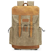 HKM-597395 Waterproof Canvas SLR Camera Hiking Backpack for Outdoor Photography