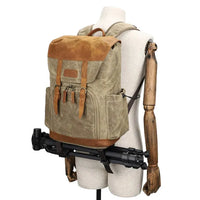 HKM-597395 Waterproof Canvas SLR Camera Hiking Backpack for Outdoor Photography