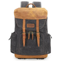 HKM-597395 Waterproof Canvas SLR Camera Hiking Backpack for Outdoor Photography
