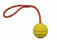 HKM-350227 Interactive Multi-color Rubber Bite-resistant Molar Clean Rope Knot Ball Toy for Pets 6*30cm