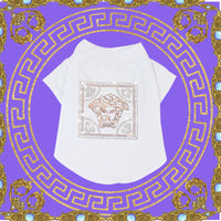 HKM-311251 Schnauzer Summer T-shirt in Cotton, Lightweight Design for Pets - Available in White and Black, Sizes S to XXL
