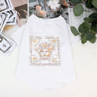 HKM-311251 Schnauzer Summer T-shirt in Cotton, Lightweight Design for Pets - Available in White and Black, Sizes S to XXL