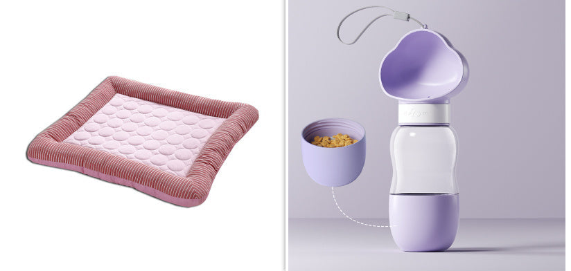 JMT-470666 Cooling Pet Mat for Dogs and Cats - Soft Ice Silk Blanket in Blue for Comfortable Summer Sleep, Available in Multiple Sizes