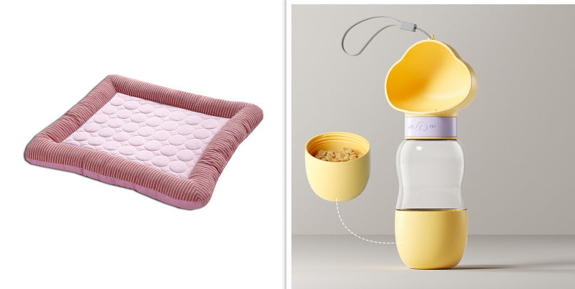 JMT-470666 Cooling Pet Mat for Dogs and Cats - Soft Ice Silk Blanket in Blue for Comfortable Summer Sleep, Available in Multiple Sizes