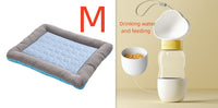 HKM-711315 Cooling Pet Mat for Dogs and Cats - Soft Ice Silk Blanket in Blue for Comfortable Summer Sleep, Available in Multiple Sizes
