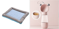 HKM-711315 Cooling Pet Mat for Dogs and Cats - Soft Ice Silk Blanket in Blue for Comfortable Summer Sleep, Available in Multiple Sizes