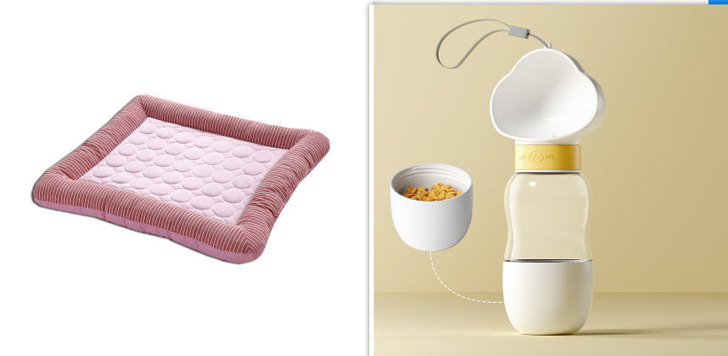 JMT-470666 Cooling Pet Mat for Dogs and Cats - Soft Ice Silk Blanket in Blue for Comfortable Summer Sleep, Available in Multiple Sizes