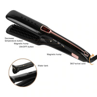 HKM-322515 Multifunctional Steam Spray Hair Straightener Comb with Infrared Technology and Moisture Control