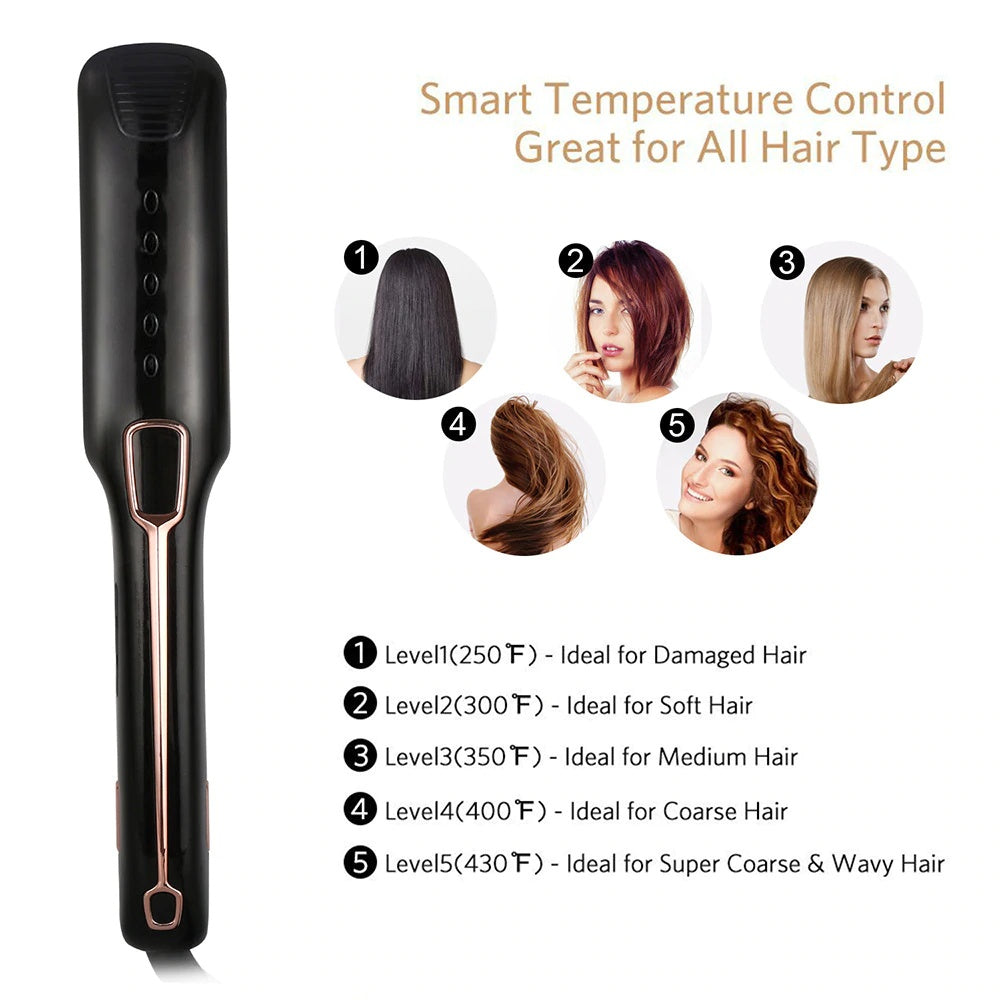 KTX-322515 Multifunctional Steam Spray Hair Straightener Comb with Infrared Technology and Moisture Control