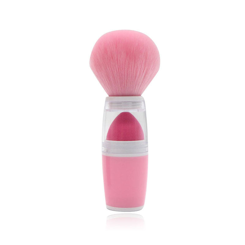 HKM-394387 Portable Blush Brush with Synthetic Hair and Plastic Handle for Multi-Purpose Makeup Application