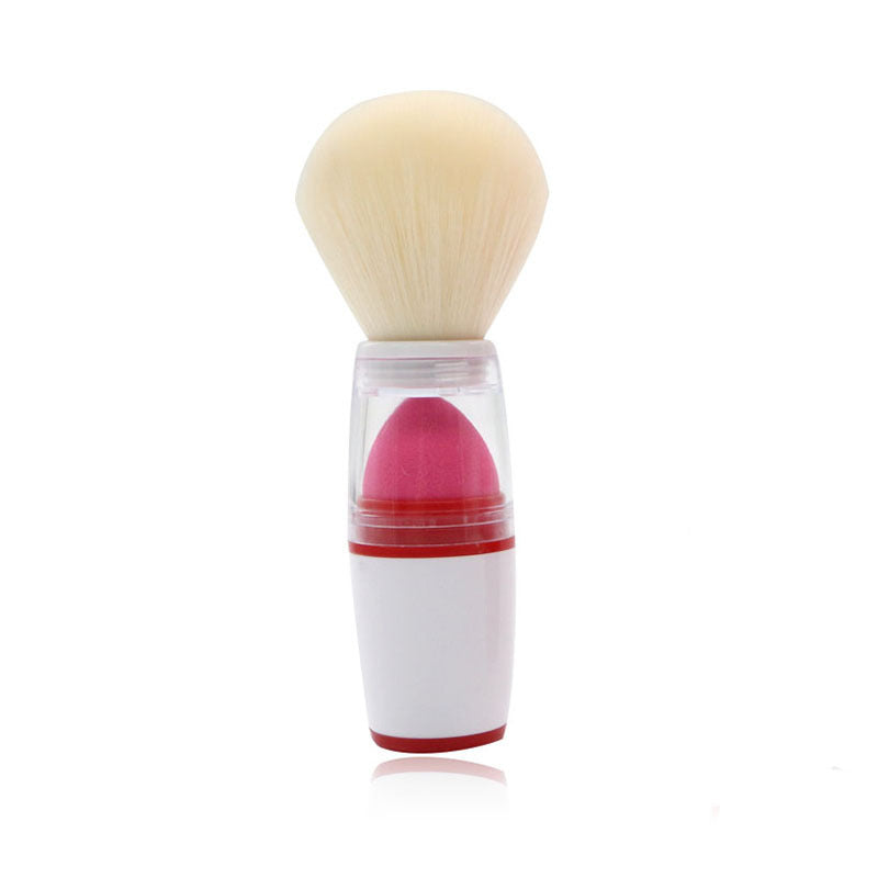 HKM-394387 Portable Blush Brush with Synthetic Hair and Plastic Handle for Multi-Purpose Makeup Application