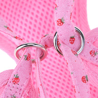HKM-235795 Adjustable Pet Chest Harness with Bow Tie - Breathable Canvas & Polyester, Various Sizes (S-XL)