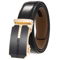 HKM-972499 Custom Leather Ratchet Waist Belt with Pin Buckle for Men - Model LY36-22001-1