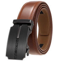 HKM-972499 Custom Leather Ratchet Waist Belt with Pin Buckle for Men - Model LY36-22001-1