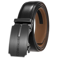 HKM-972499 Custom Leather Ratchet Waist Belt with Pin Buckle for Men - Model LY36-22001-1