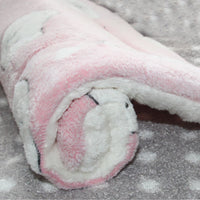 HKM-183251 Reversible Soft Coral Velvet Pet Bed Mat for Dogs and Cats - Washable Crate Pad with Non-Slip Backing
