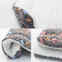 HKM-183251 Reversible Soft Coral Velvet Pet Bed Mat for Dogs and Cats - Washable Crate Pad with Non-Slip Backing