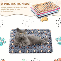 HKM-183251 Reversible Soft Coral Velvet Pet Bed Mat for Dogs and Cats - Washable Crate Pad with Non-Slip Backing