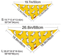 HKM-044819 Pet Triangle Scarf & Saliva Towel for Dogs and Cats - Cotton/Polyester, Available in 9 Colors, Sizes S and L